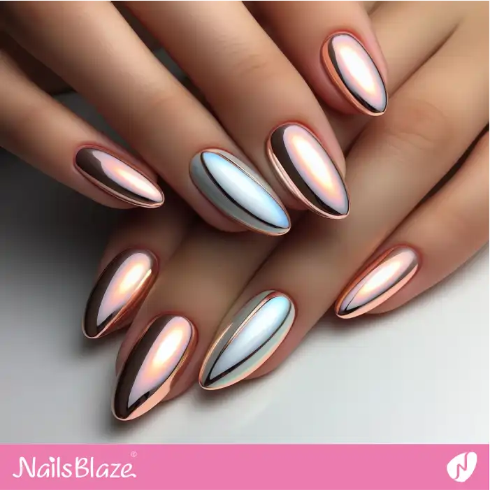 Chrome Peach Fuzz Nails | Color of the Year 2024 - NB1735